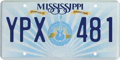 MS license plate YPX481