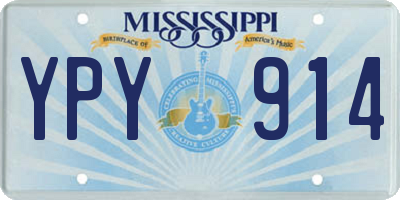 MS license plate YPY914