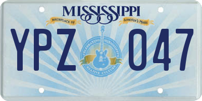 MS license plate YPZ047