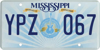 MS license plate YPZ067