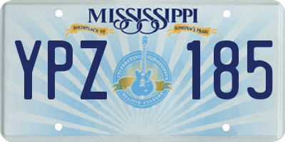 MS license plate YPZ185