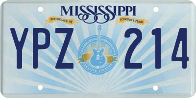 MS license plate YPZ214