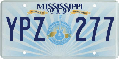 MS license plate YPZ277