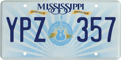 MS license plate YPZ357