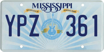 MS license plate YPZ361