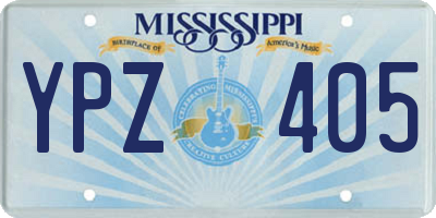 MS license plate YPZ405