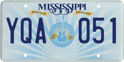 MS license plate YQA051