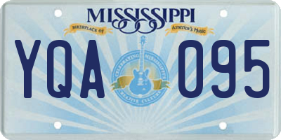 MS license plate YQA095