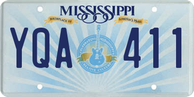 MS license plate YQA411