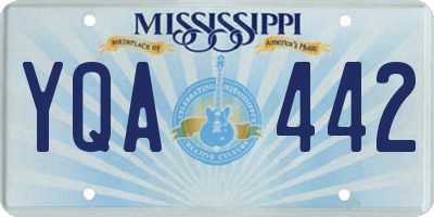 MS license plate YQA442