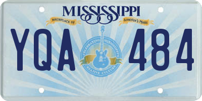 MS license plate YQA484