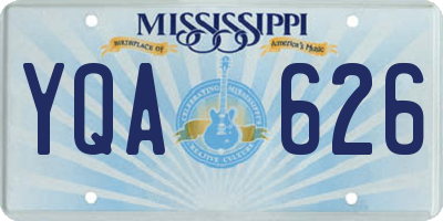 MS license plate YQA626