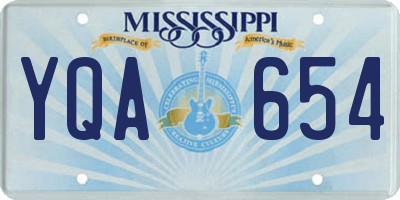 MS license plate YQA654