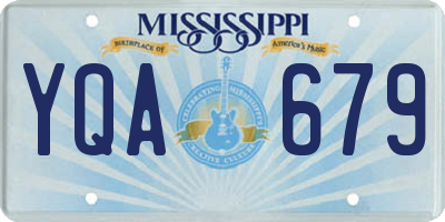 MS license plate YQA679