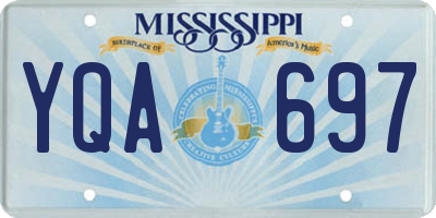 MS license plate YQA697