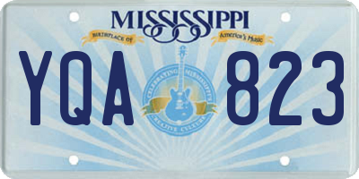 MS license plate YQA823