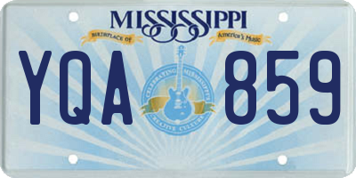 MS license plate YQA859