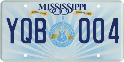 MS license plate YQB004