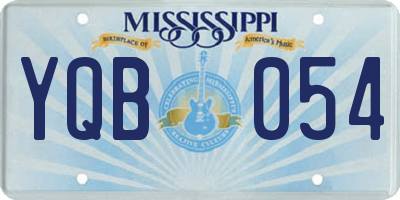 MS license plate YQB054
