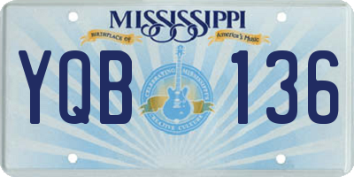 MS license plate YQB136