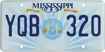 MS license plate YQB320