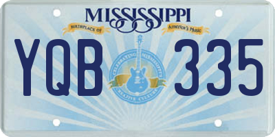 MS license plate YQB335