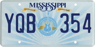 MS license plate YQB354