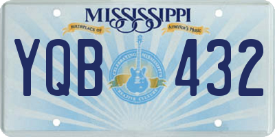 MS license plate YQB432