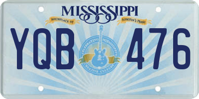 MS license plate YQB476
