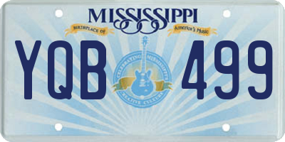 MS license plate YQB499