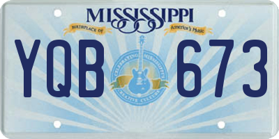 MS license plate YQB673