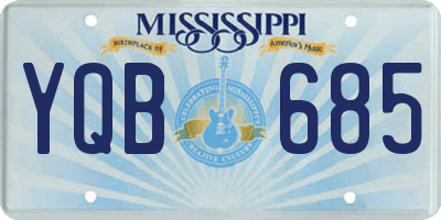 MS license plate YQB685