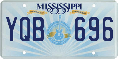 MS license plate YQB696