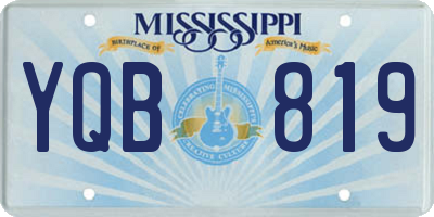 MS license plate YQB819