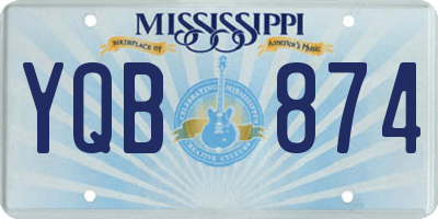 MS license plate YQB874