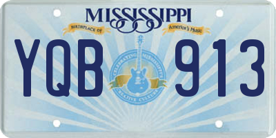 MS license plate YQB913