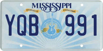 MS license plate YQB991