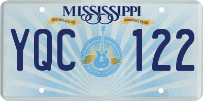 MS license plate YQC122