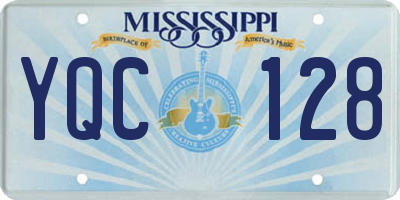 MS license plate YQC128