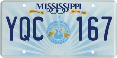 MS license plate YQC167