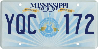 MS license plate YQC172