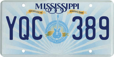 MS license plate YQC389