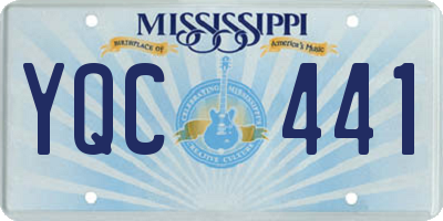 MS license plate YQC441