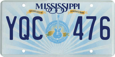 MS license plate YQC476