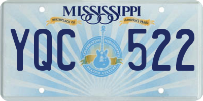 MS license plate YQC522