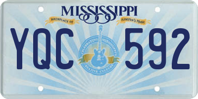 MS license plate YQC592