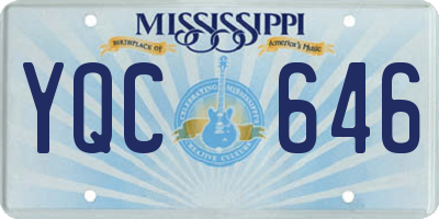MS license plate YQC646