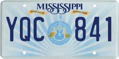 MS license plate YQC841