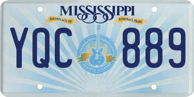 MS license plate YQC889