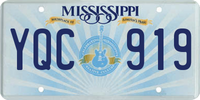 MS license plate YQC919